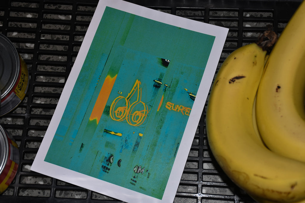 Green Neon Fruit - Photo Print, Neon Sign Green Edit