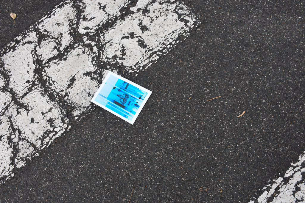 Blue Neon Fruit - Photo Print, Neon Sign Dark Blue Edit
